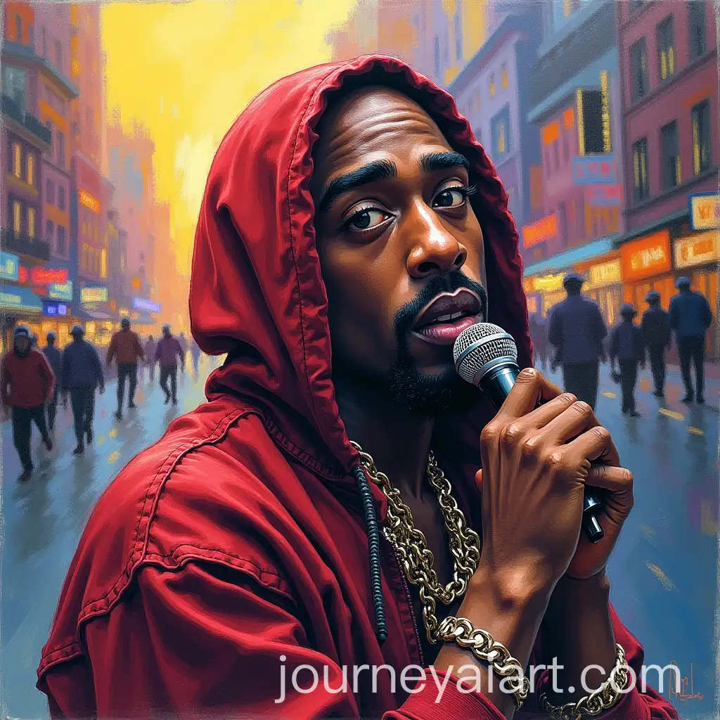 Tupac-Shakur-and-The-Notorious-BIG-Rapping-on-the-Street-in-Vibrant-Colors