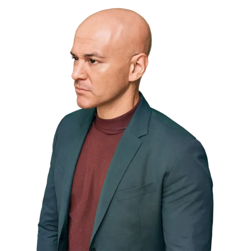 HighQuality-PNG-Image-of-Bald-Man-Looking-Down-Sideways-AI-Art-Prompt-Generation