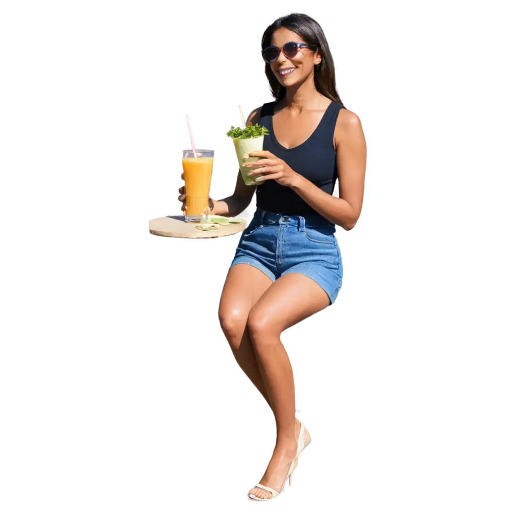 Women-Enjoying-Smoothie-HighQuality-PNG-Image-for-Versatile-Use