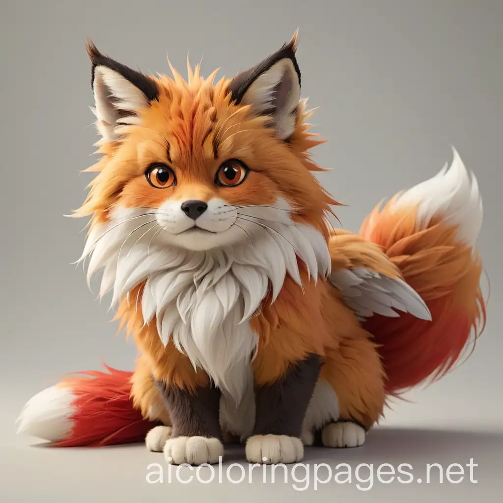 Fluffy-Hybrid-Creature-with-Fox-Tail-and-Wings