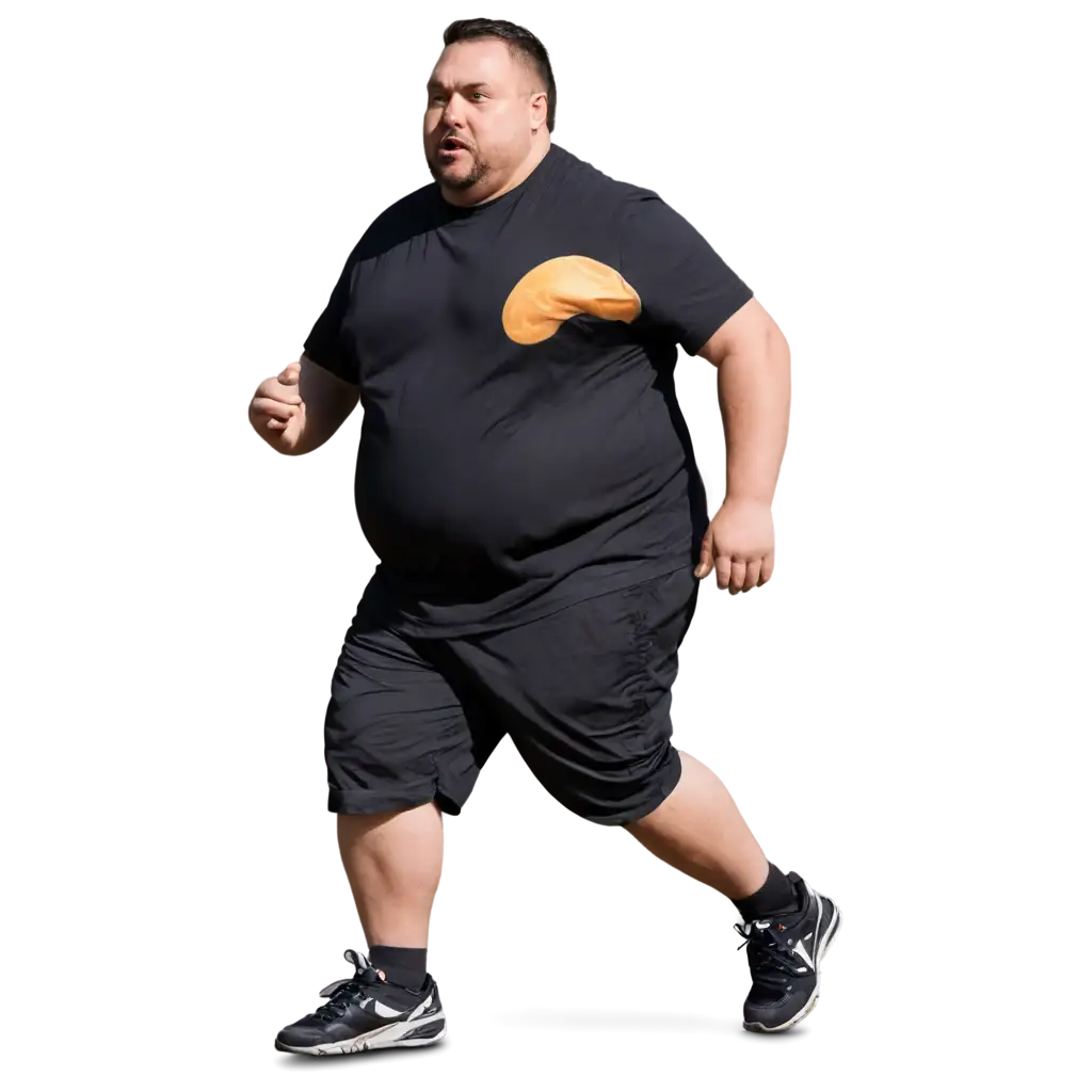 Fat-Man-Running-on-a-Cycle-PNG-Image-HighQuality-Transparent-Illustration-for-Various-Uses