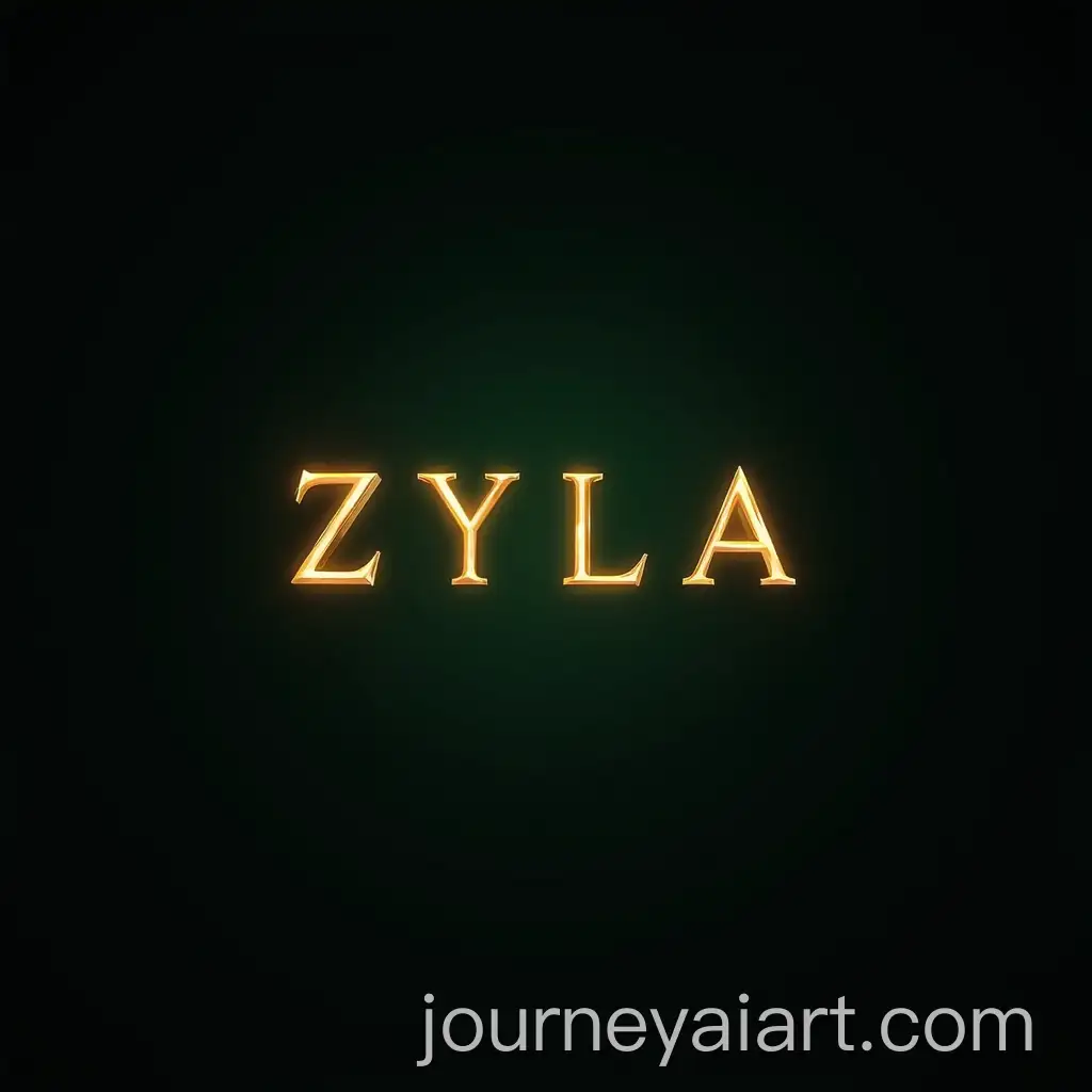 Elegant-ZYLA-Logo-Design-with-Jewelry-Symbol-in-Gold-and-Neon-4D-Effect