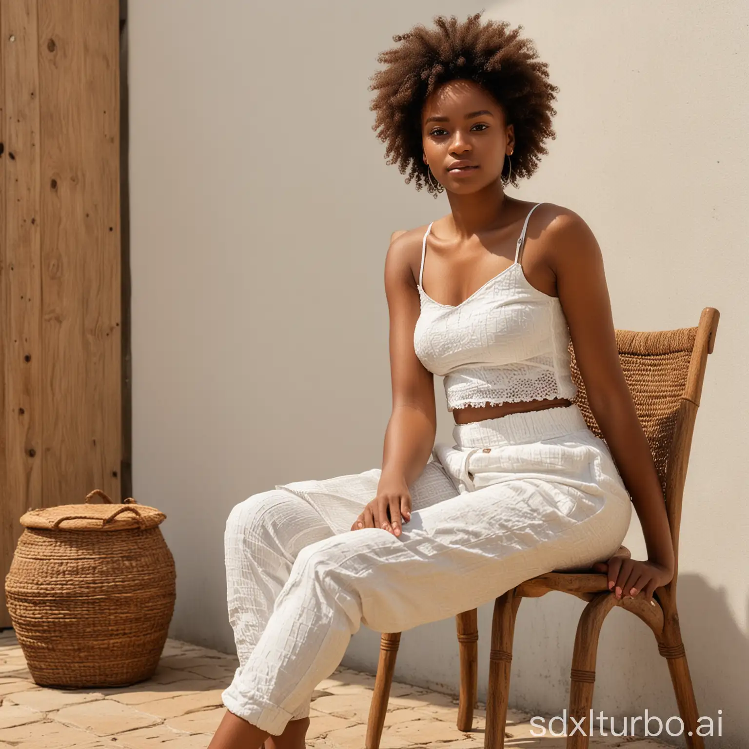 Young-African-Woman-in-Traditional-Attire-Sitting-Outdoors-on-a-Sunny-Day
