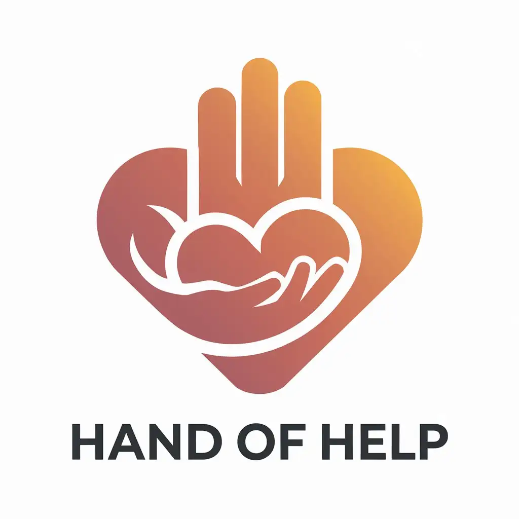 LOGO Design for Hand of Help Medical Dental Industry with Help Symbol and Clean Vector Style