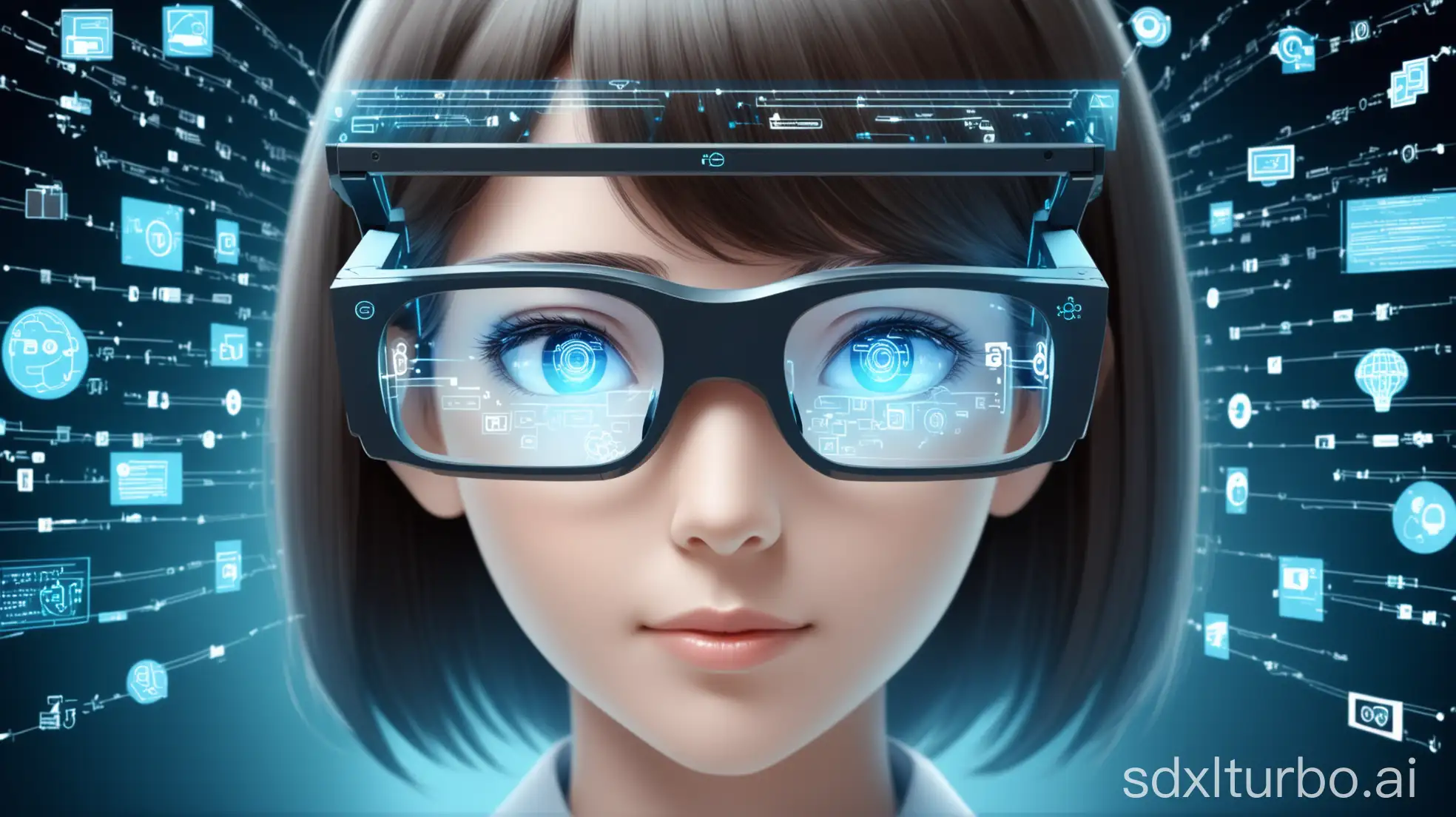 Smart-Glasses-with-Integrated-Digital-Data-and-Icons