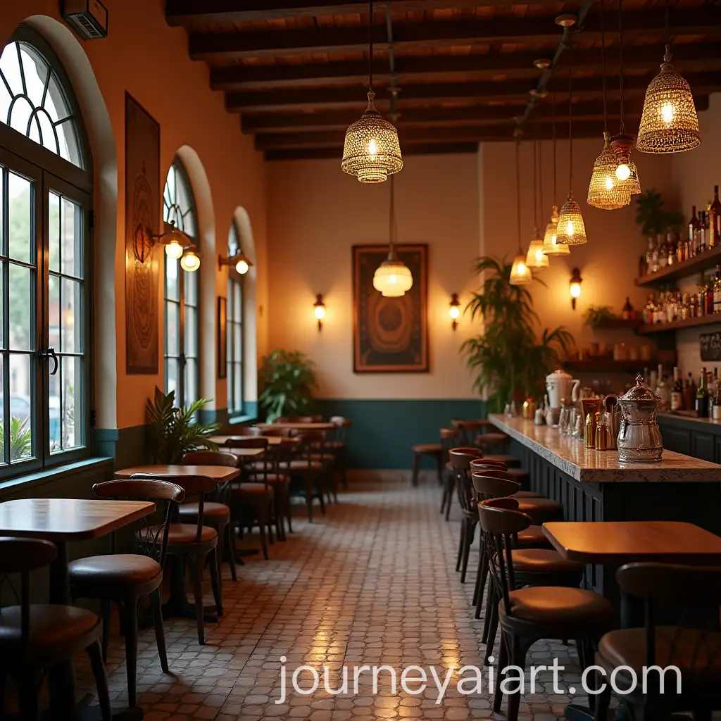 Charming-Arabic-Coffee-Shop-Interior-with-Cultural-Decor