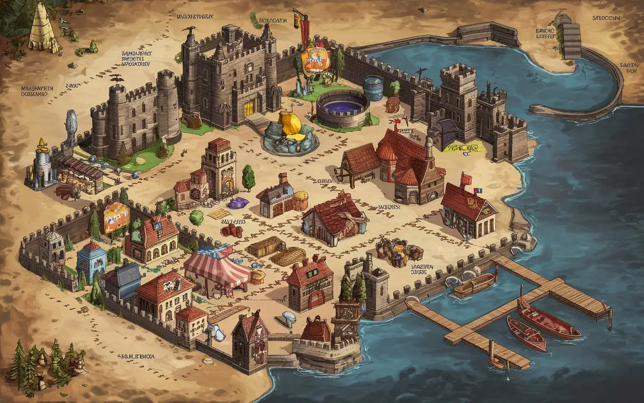 Medieval-Fantasy-City-Map-with-Market-Arena-Castle-Tavern-and-Dock