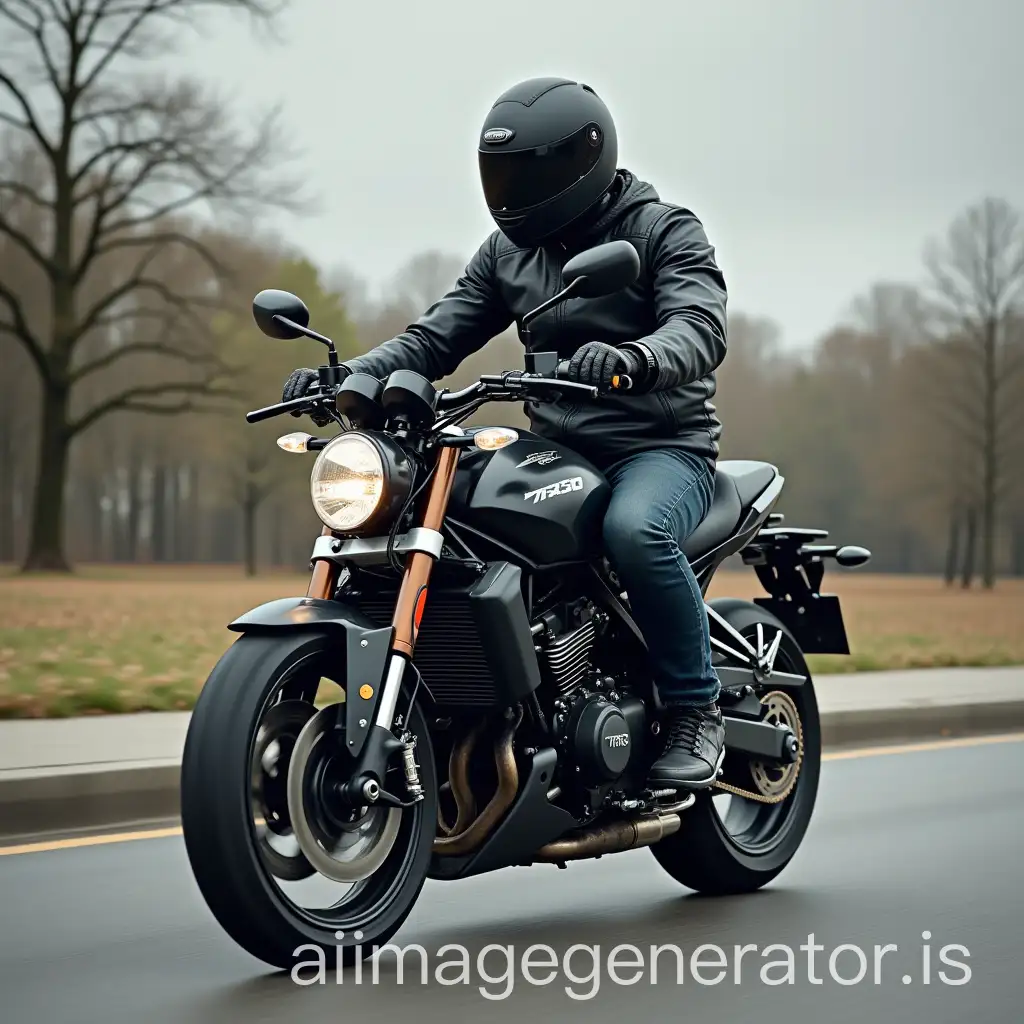 Realistic motorcycle without anyone riding it