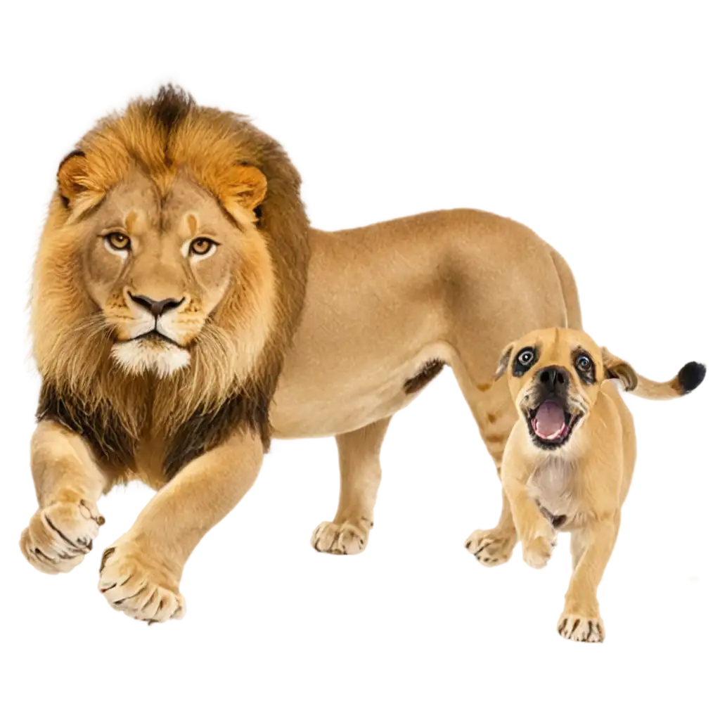 HighQuality-Lion-and-Dog-PNG-Image-for-Versatile-Use