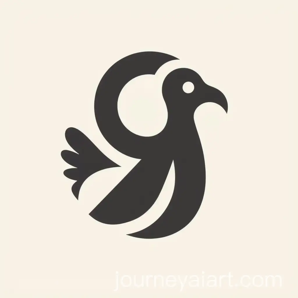 Minimalist-Dodo-Logo-Design-with-Curved-Beak-and-Hidden-D