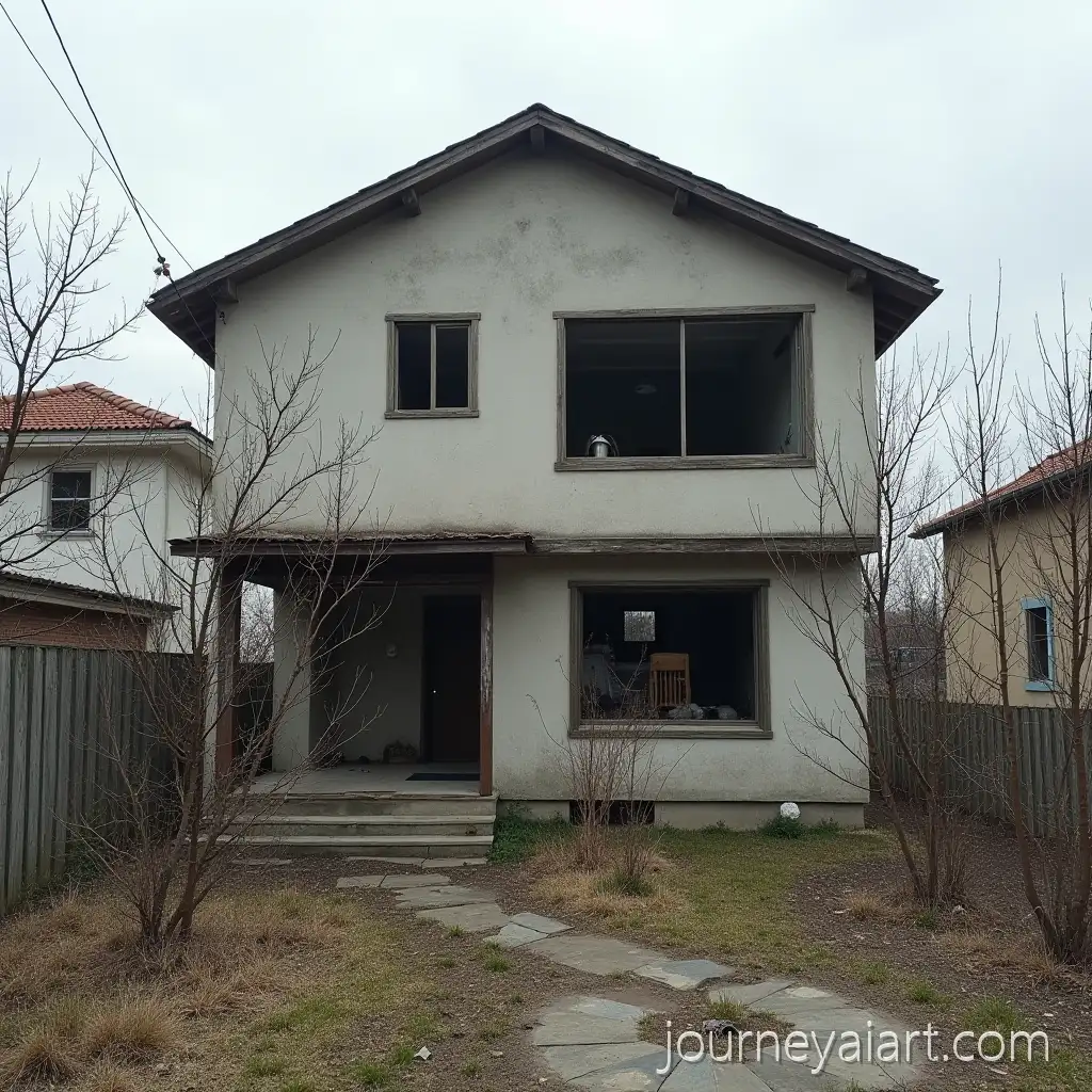 Modern-Luxury-House-Surrounded-by-Decaying-Urban-Neighborhood
