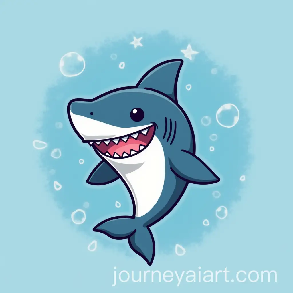 Joyful-Shark-Illustration-for-TShirt-Design