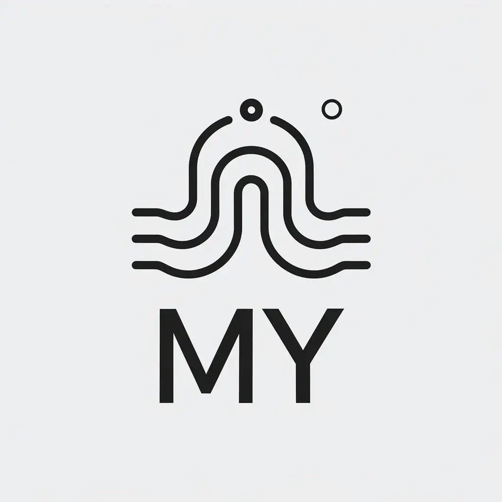 LOGO Design for MY Minimalistic Waves Symbolizing Growth in Technology Industry