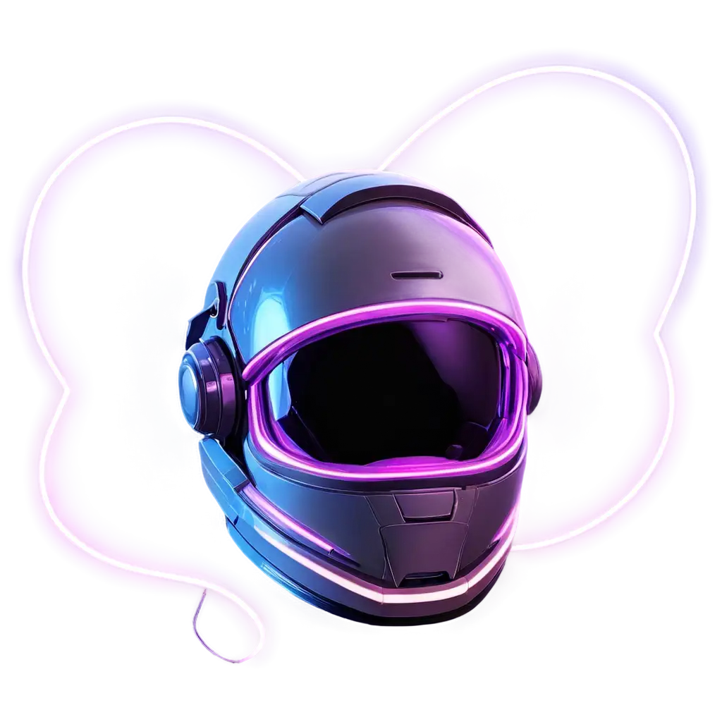 Sleek-and-Futuristic-Astronaut-Helmet-PNG-Design-with-Neon-Glowing-Edges-for-Cosmic-Themes