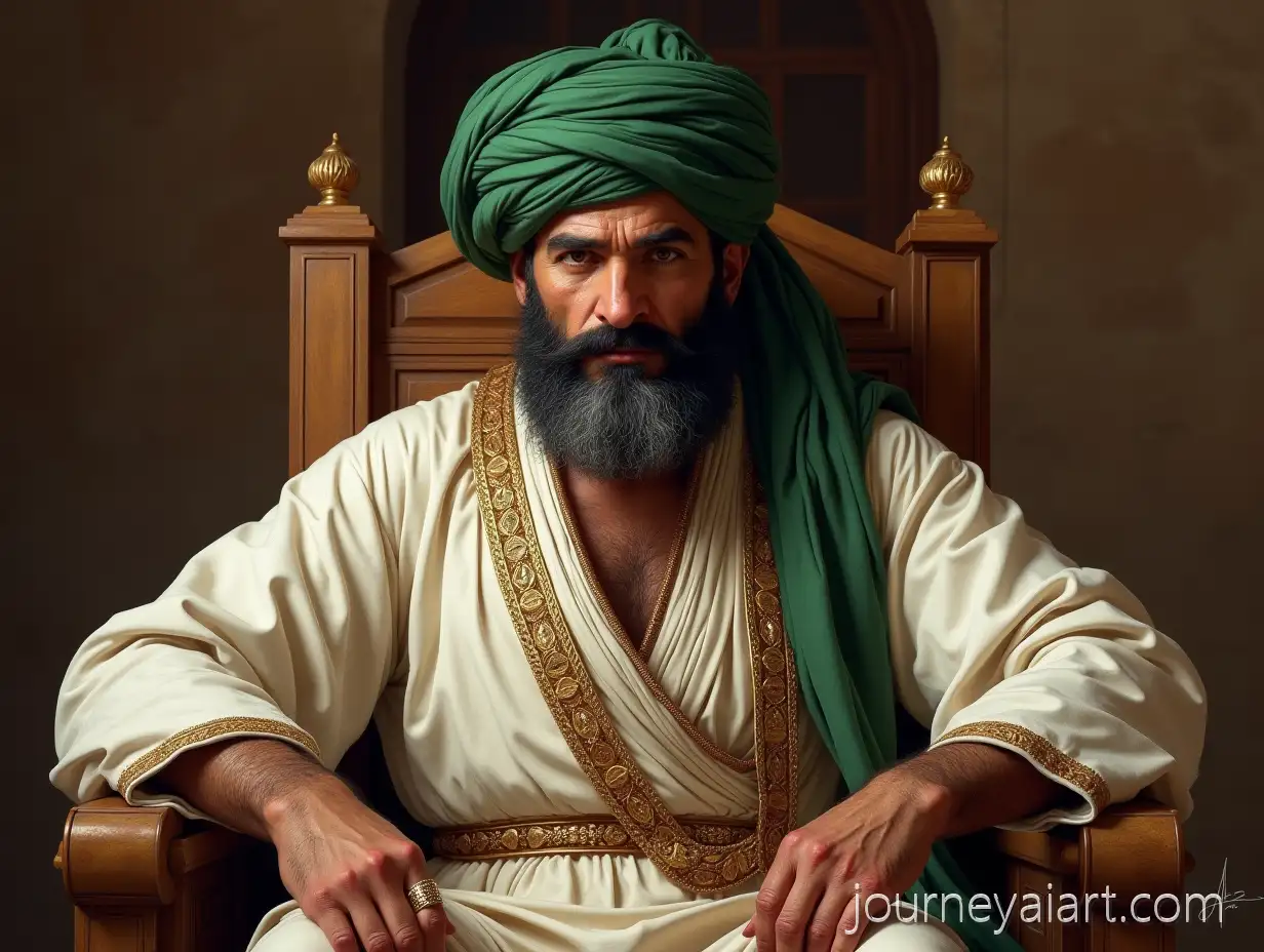 Sultan-Moulay-Ismael-Powerful-Alaouite-Ruler-of-17th-Century-Morocco-on-His-Throne