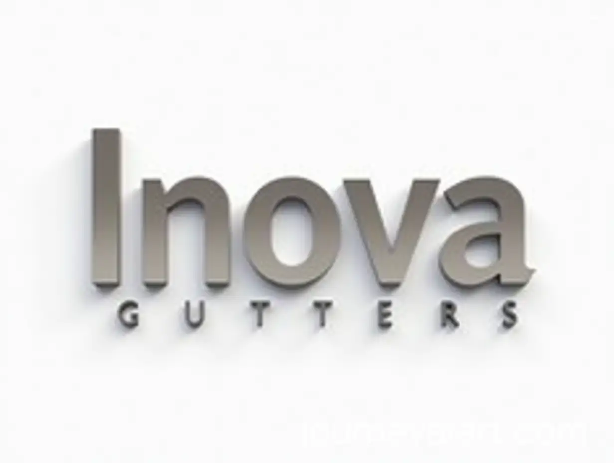 3D-Logo-Design-for-Inova-Gutters-with-Polished-Metal-Finish