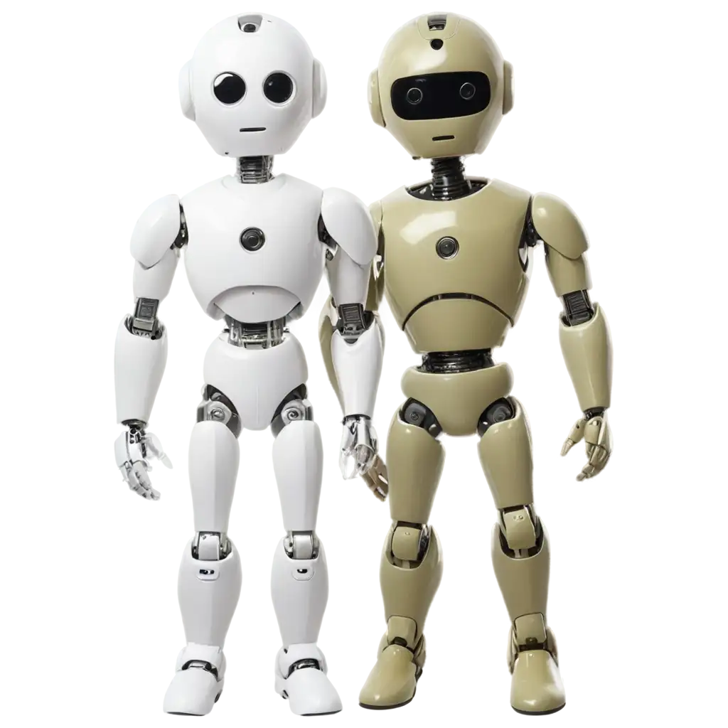 Robot-PNG-Image-in-White-Olive-and-Sandy-Colors-for-Digital-and-Print-Use