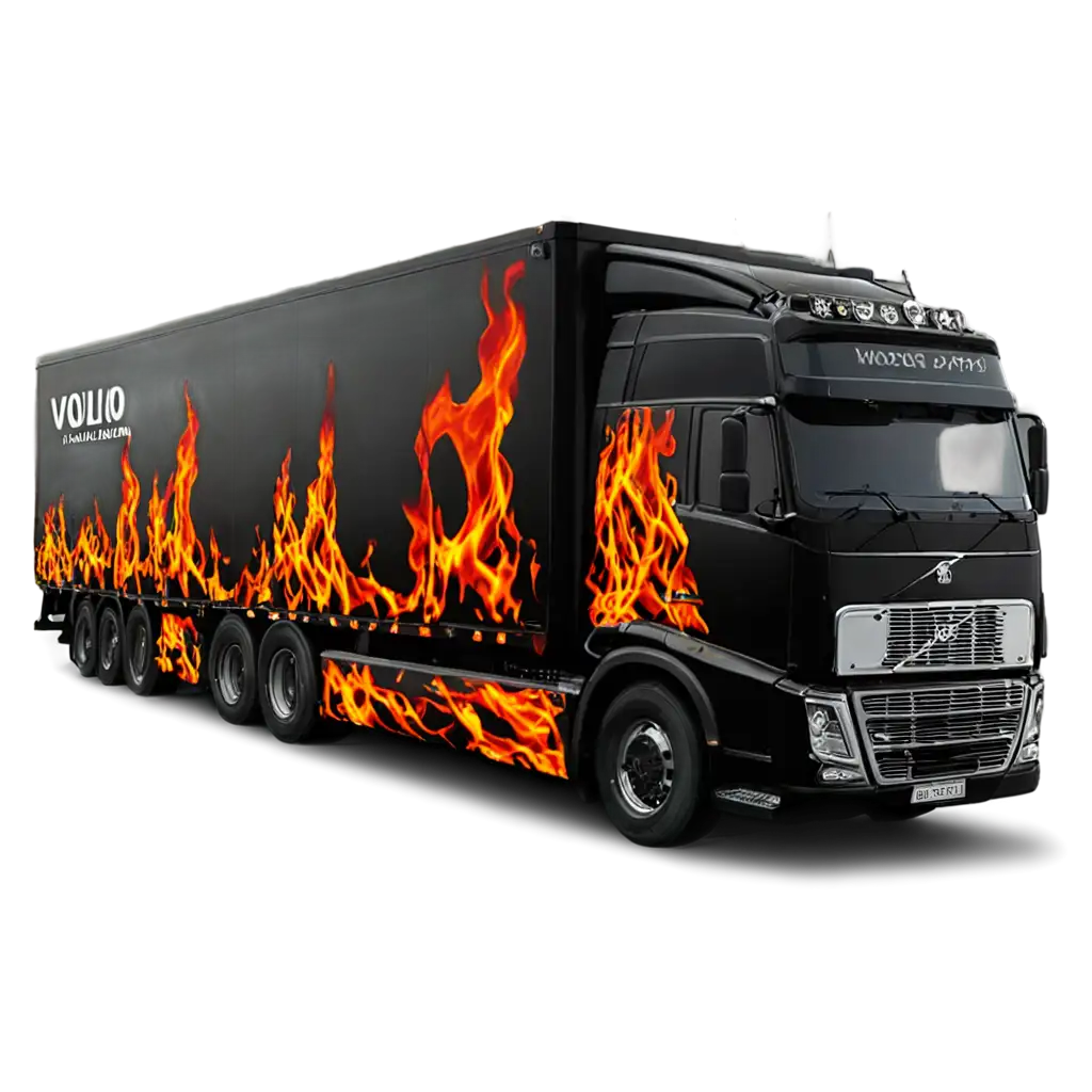 Volvo-FH-700-Truck-PNG-with-Black-Flames-HighQuality-Image-for-Digital-Use