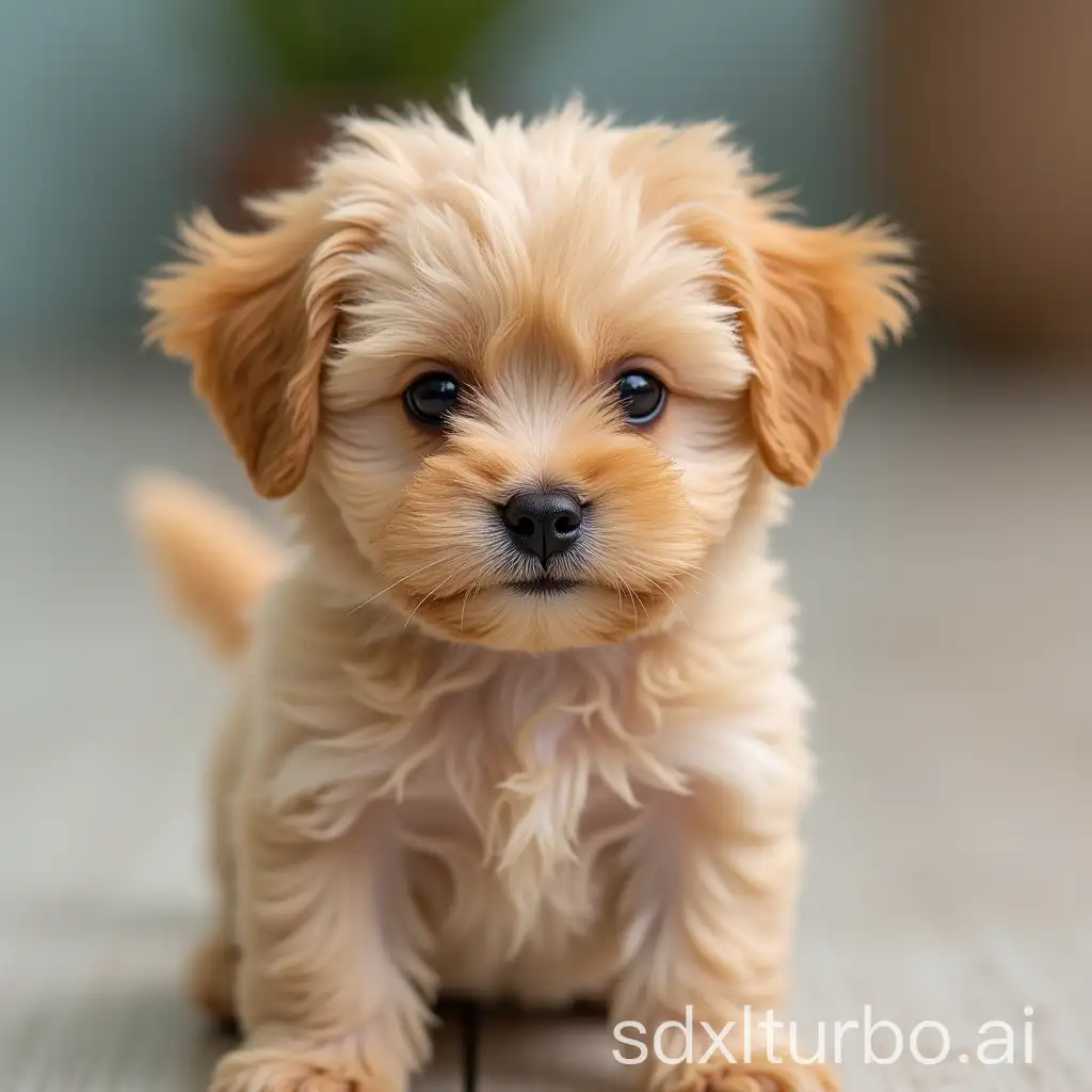 Adorable-Pup-Playing-in-a-Sunlit-Garden