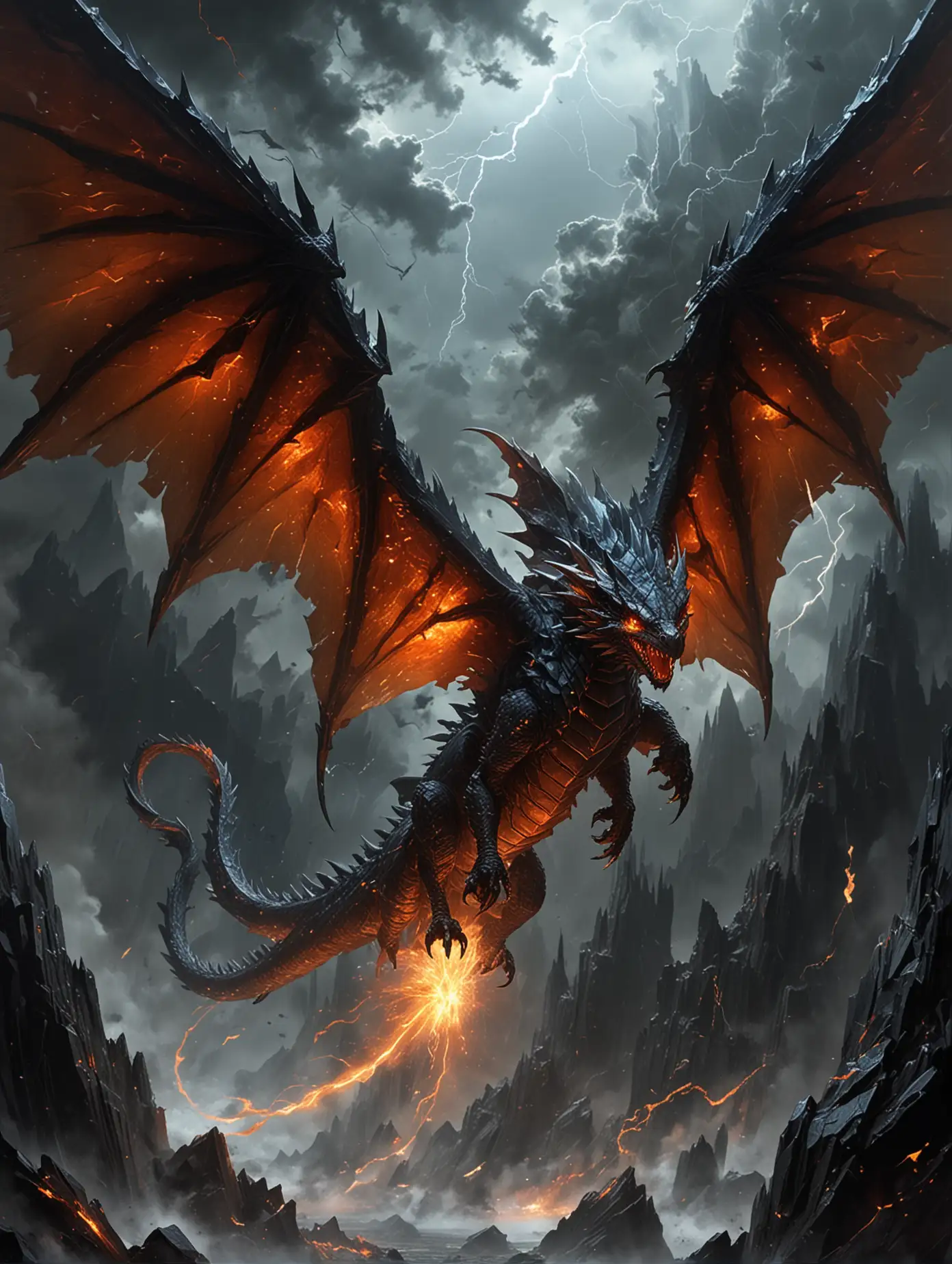 Wyvern-with-ObsidianBlack-Scales-and-Lightning-Wings