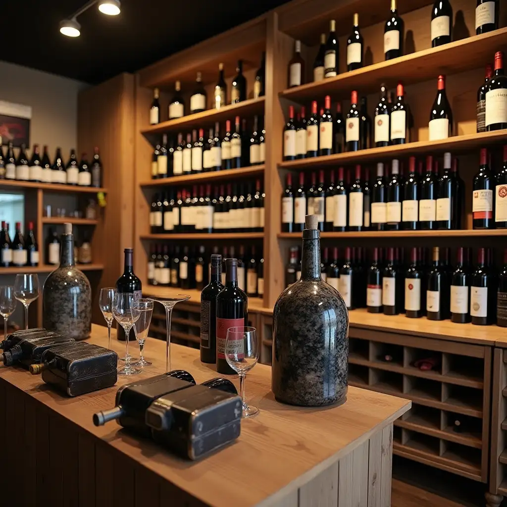 a wine shop where sells wines from boutique wineries