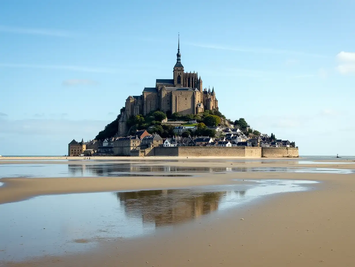 Stunning-Mont-Saint-Michel-Island-at-Sunset