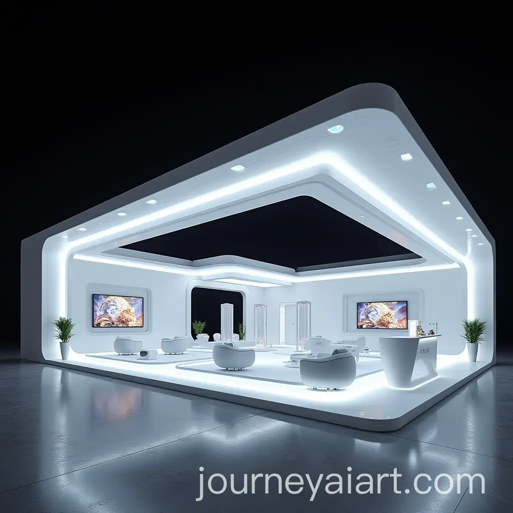 Futuristic-Exhibition-Booth-with-Open-Configuration-and-Integrated-Lighting