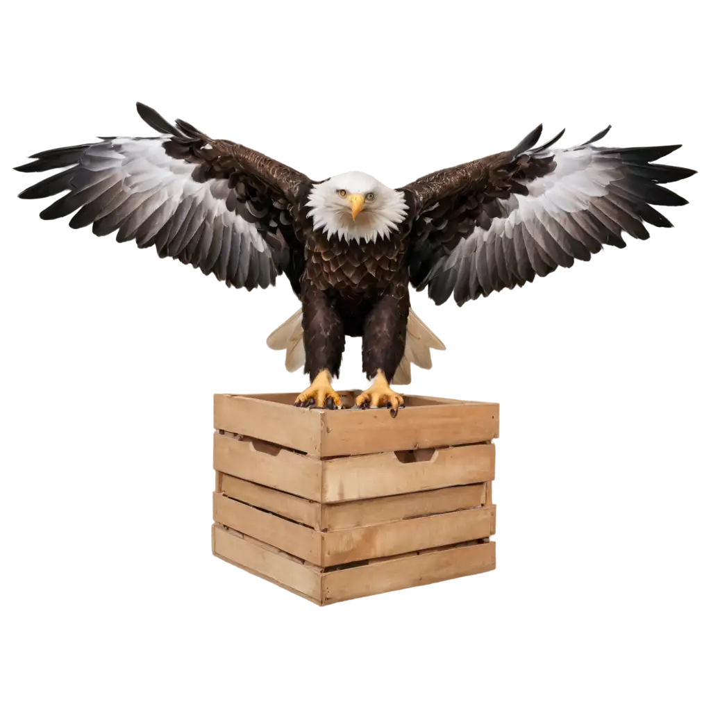 CRATE AN  EAGLE WITHOUT  WINGS AND TWO LEGS AND TWO HANDS