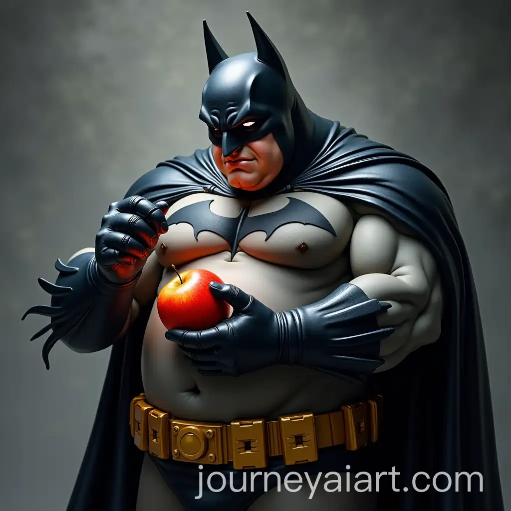 Fat-Batman-Crushing-Apple-with-Belly-Emotional-Scene