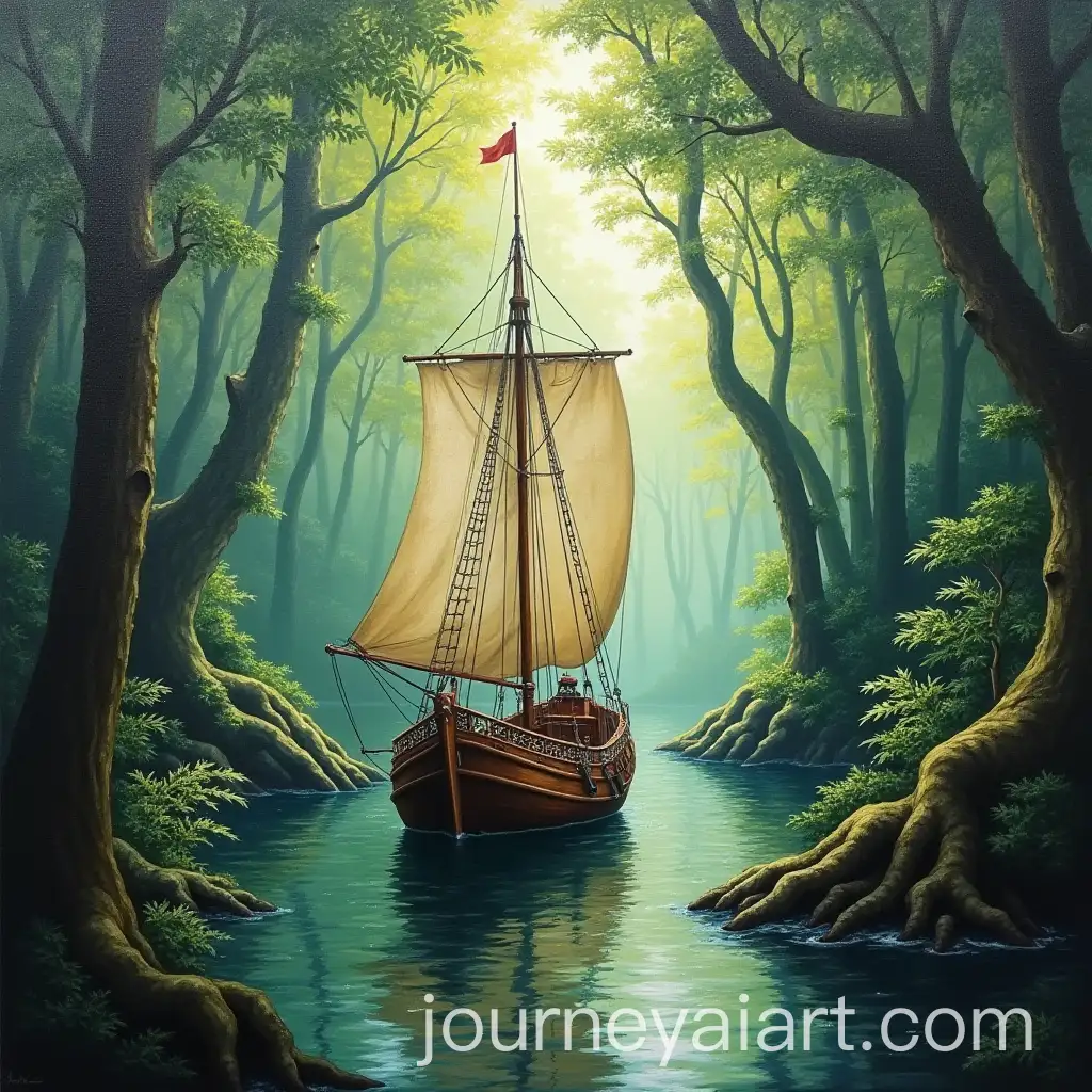 Oil-Painting-Depicting-Friendship-in-the-Jungle