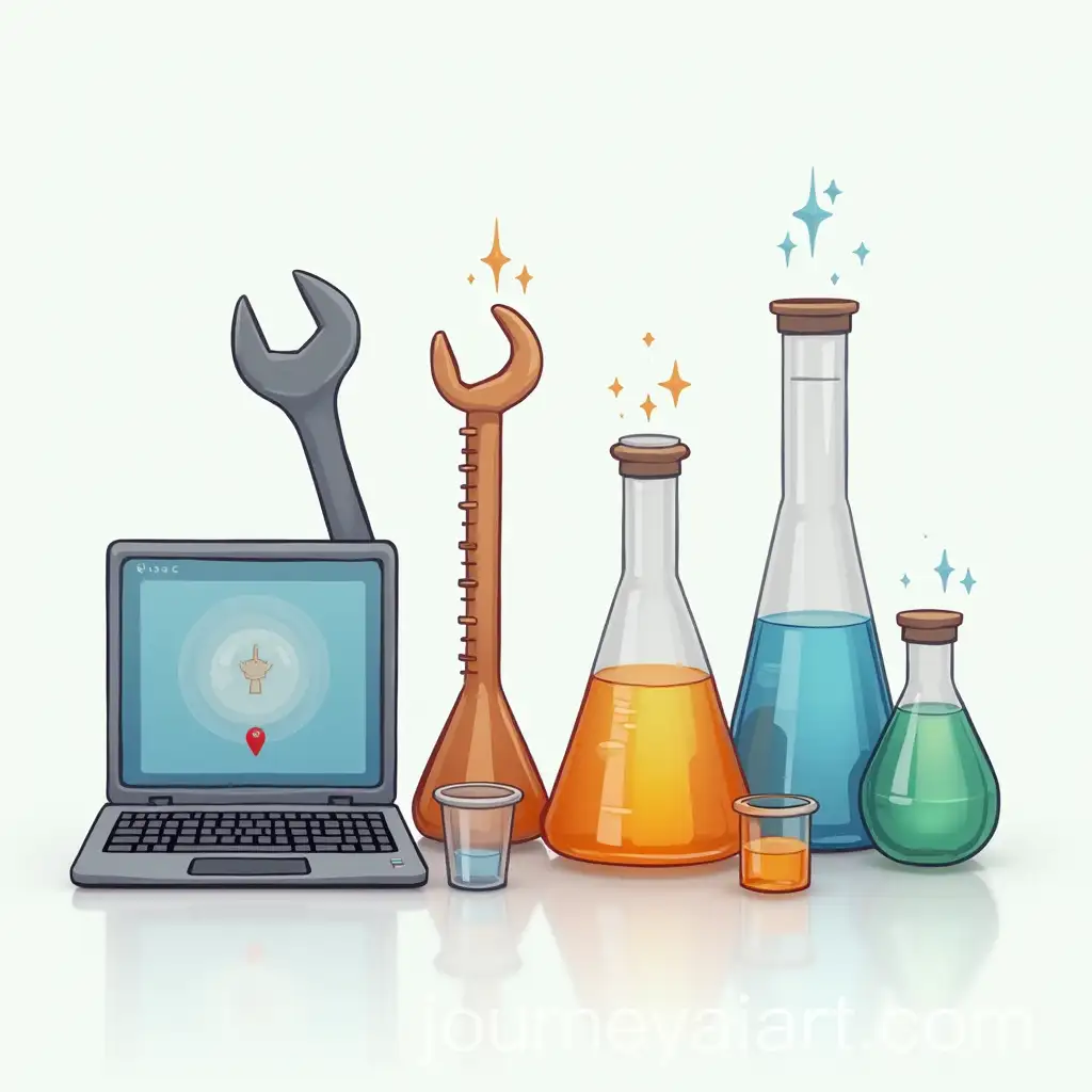 Tools-and-Equipment-Arranged-Harmoniously-on-a-Desk