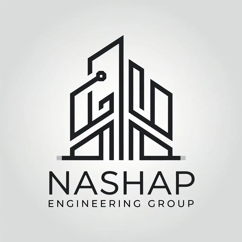 LOGO Design for Nashap Engineering Group Modern Minimalist Integration of Engineering Concepts and Sleek Typography