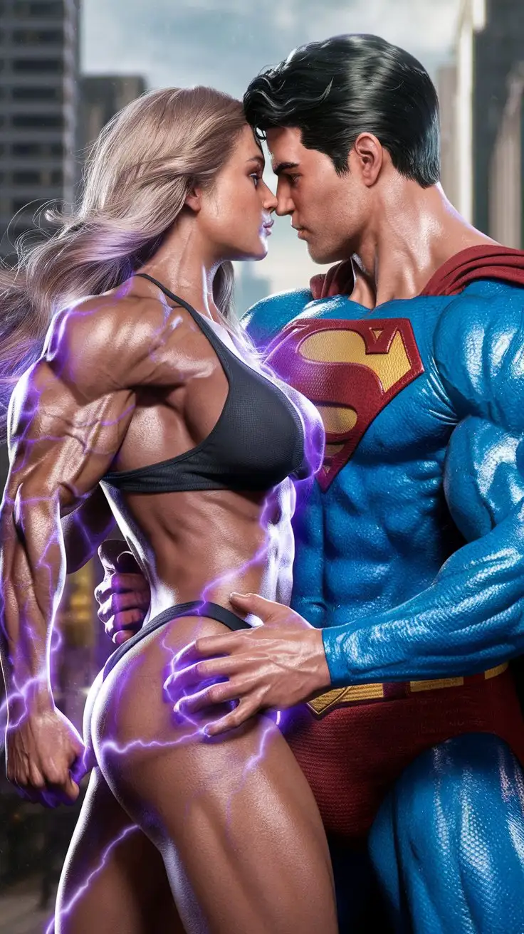 Powerful-Embrace-Superman-and-His-Bodybuilder-Girlfriend-in-Cosmic-Energy