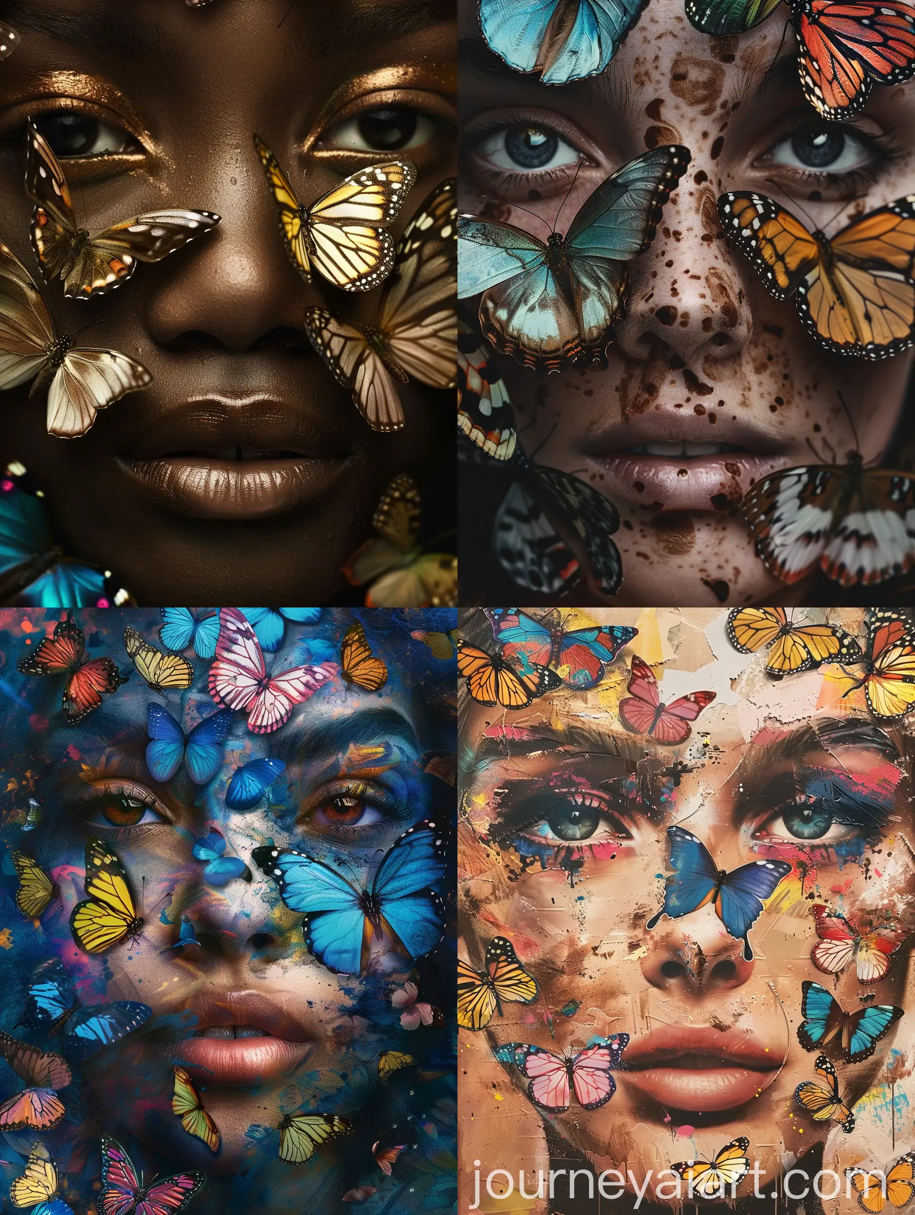Female-Face-with-Butterflies-Front-View