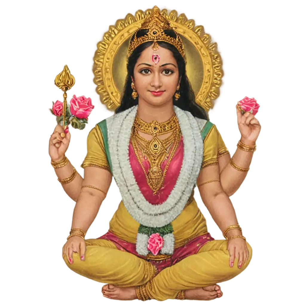 Lakshmi-Mata-PNG-Image-A-Divine-Representation-for-Clarity-and-Versatility