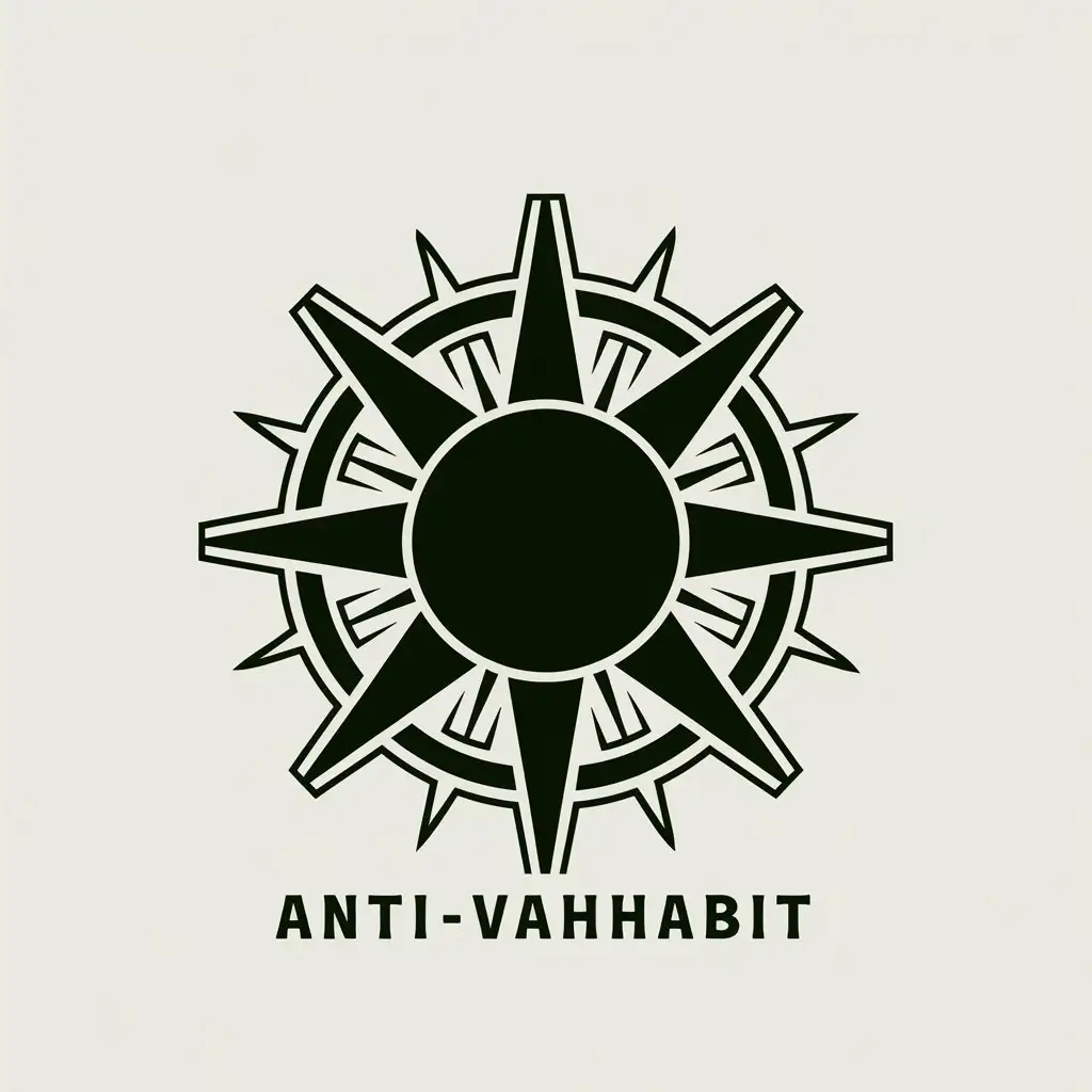 LOGO Design for ANTIVAHHABIT The Black Sun Symbol with Historical Context