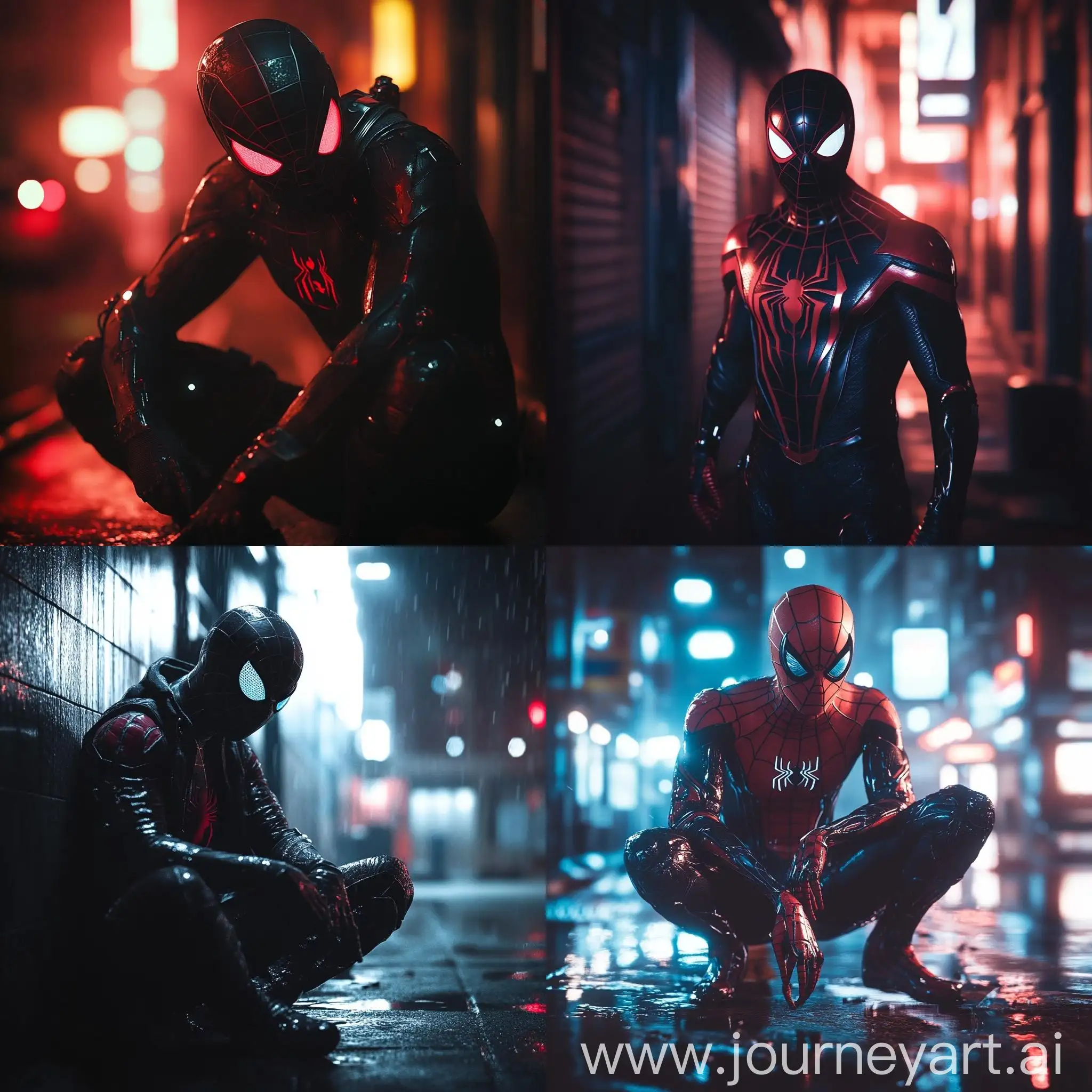 Cinematic-SpiderMan-Portrait-in-Cyberpunk-Futuristic-Costume