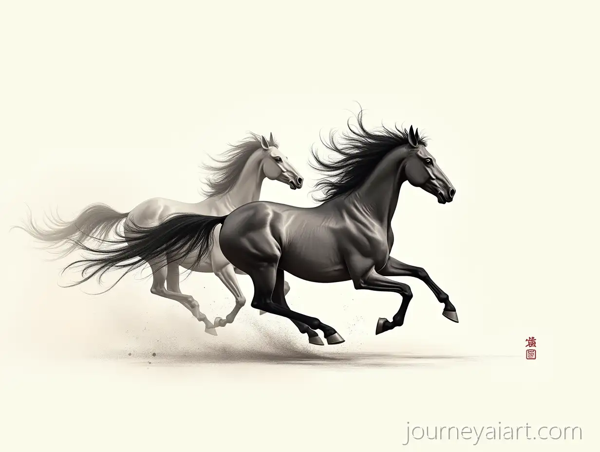 Dynamic-RunningChinese-calligraphy-horses-Horses-in-Chinese-Calligraphy-Ink-Style