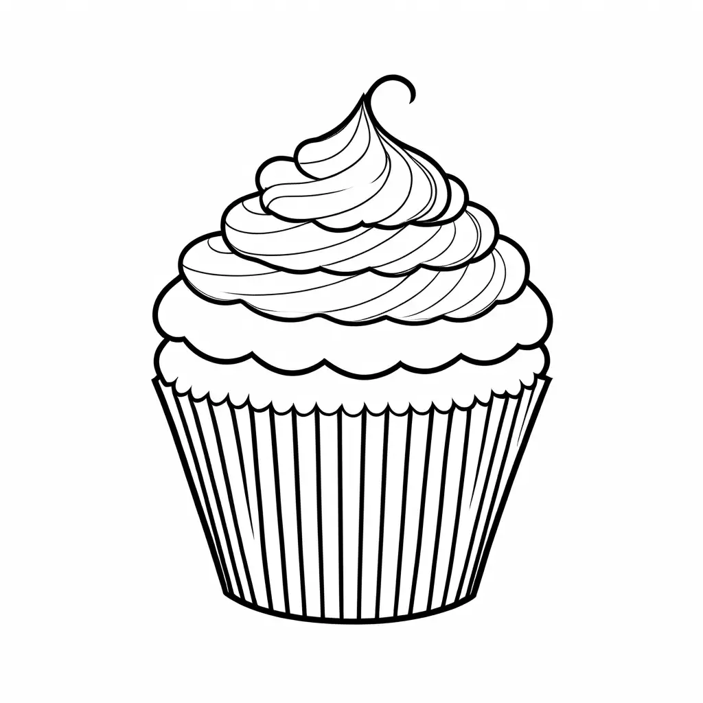 Black-and-White-Cupcake-Coloring-Page-for-Kids