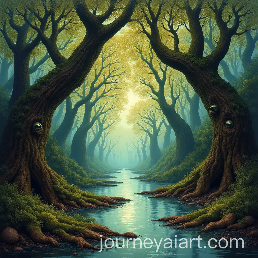 Surreal-Riverside-Trees-withAI-Image-Prompt-Expansion-Eyelike-Forms-and-Twisting-Branches