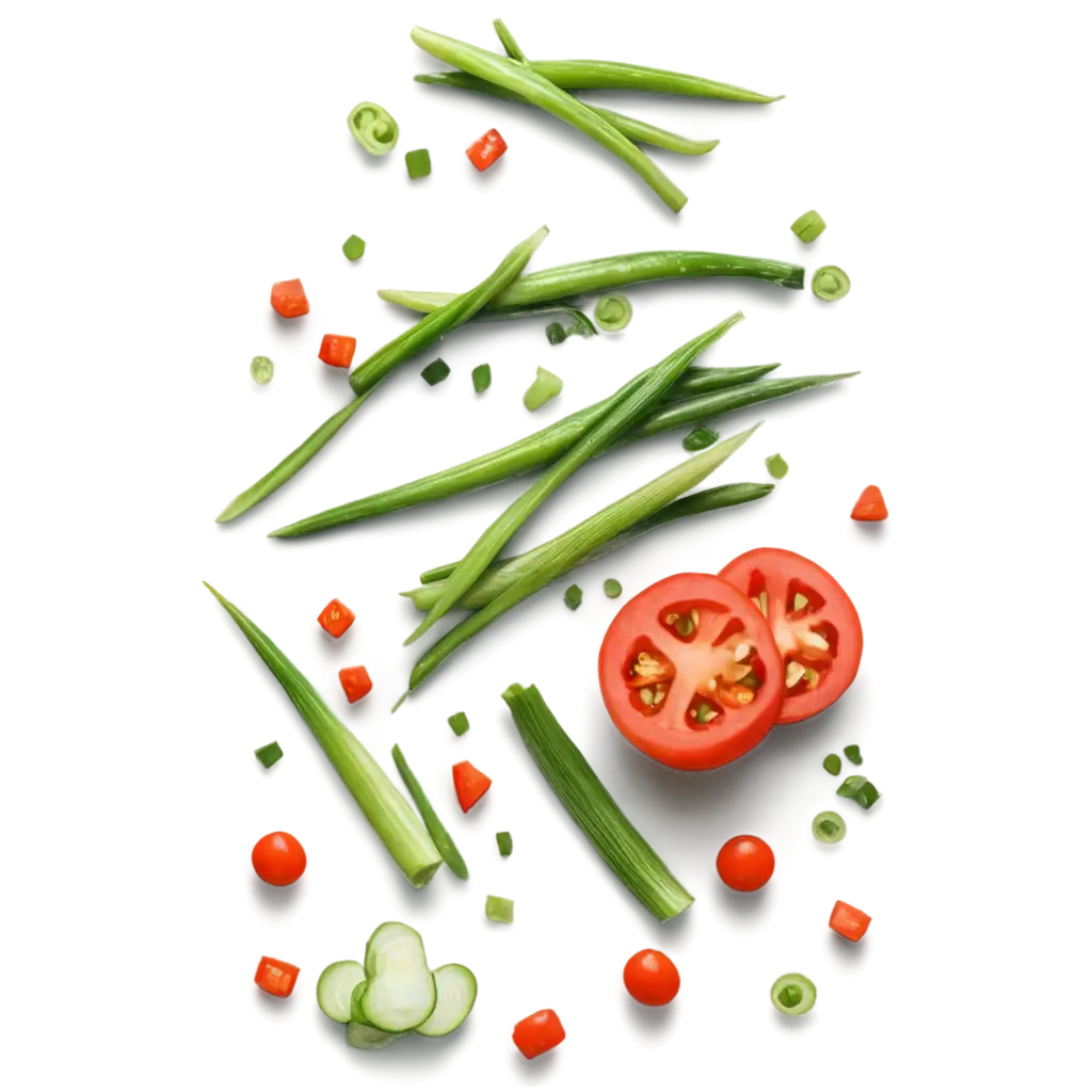 Vibrant-PNG-Image-Featuring-Diced-Tomatoes-Spring-Onion-Diced-Capsicums-and-Falling-Leaves