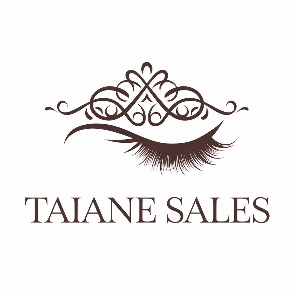 LOGO Design for Taiane Sales Lash Designer Symbol for Beauty Spa Industry with Clear Background