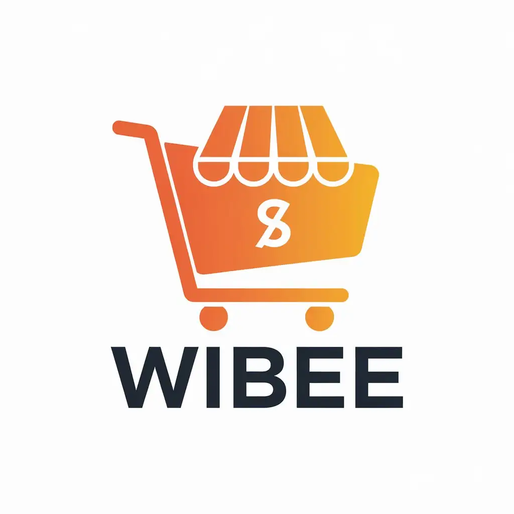 LOGO Design for Wibee Vector Logo with Online Shop Symbol for Finance Industry