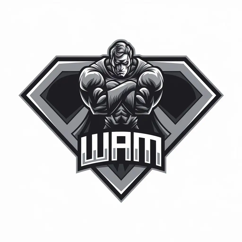 LOGO Design for WAM Vector Logo Featuring a Superhero Theme for the Internet Industry