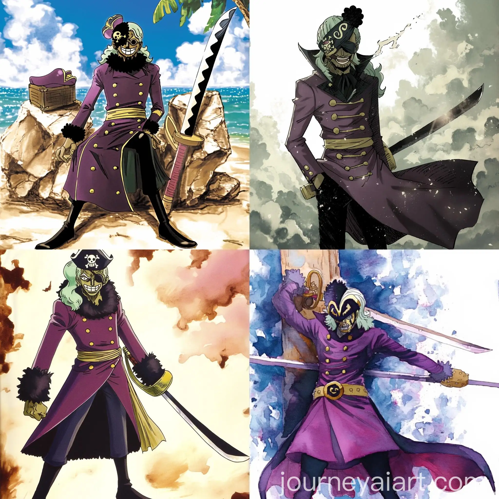 Watercolor-Manga-Pirate-Character-from-One-Piece