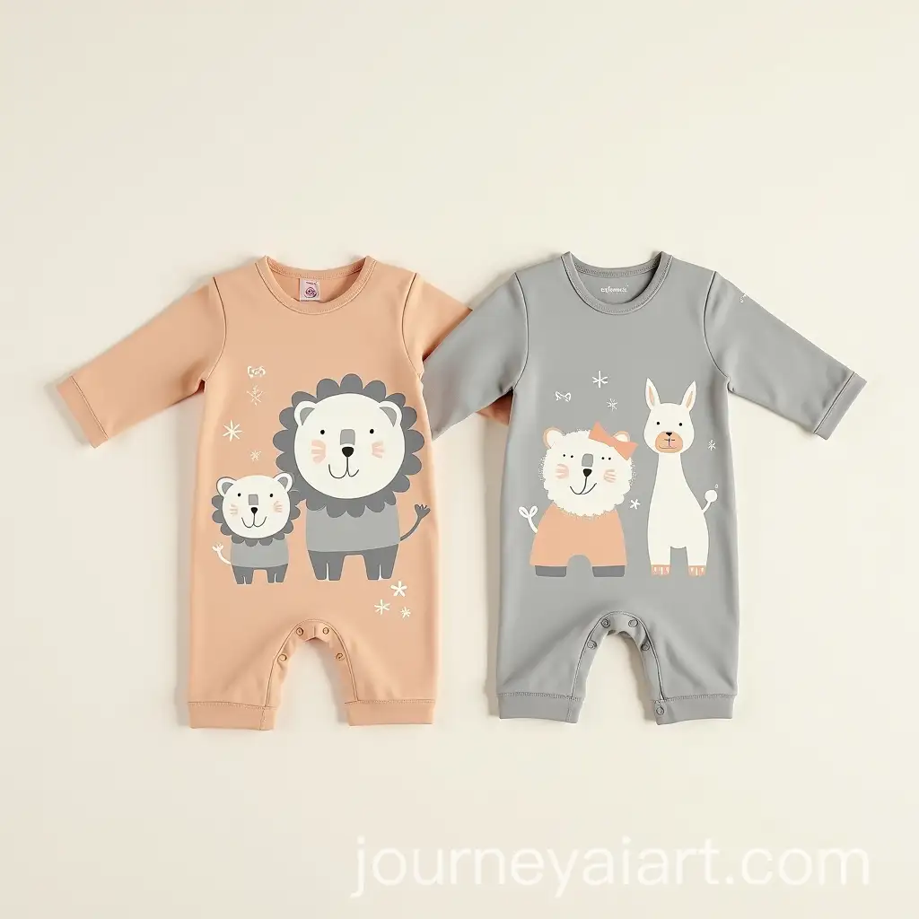 Soft-Pastel-Baby-Rompers-and-Pyjamas-Featuring-Animal-Pairs-for-Christian-Brand-Noahs-Ark
