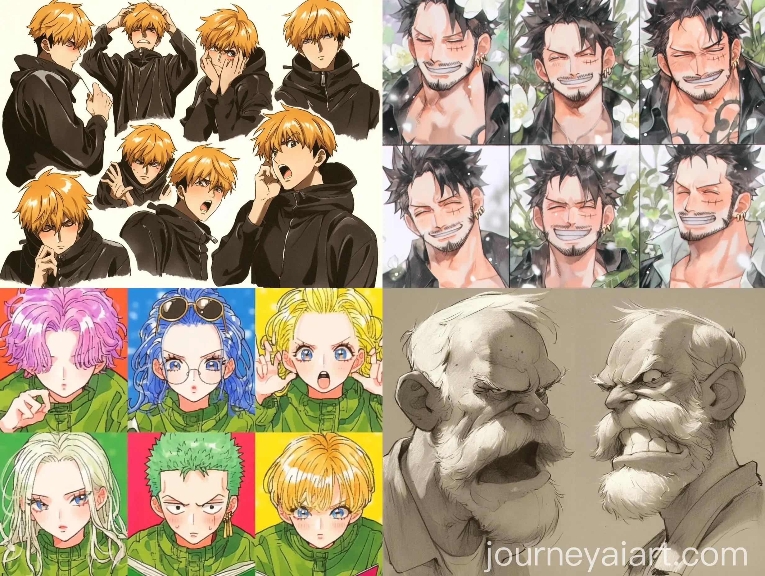 Man-with-Varied-Expressions-Painted-Copic-Manga-Character