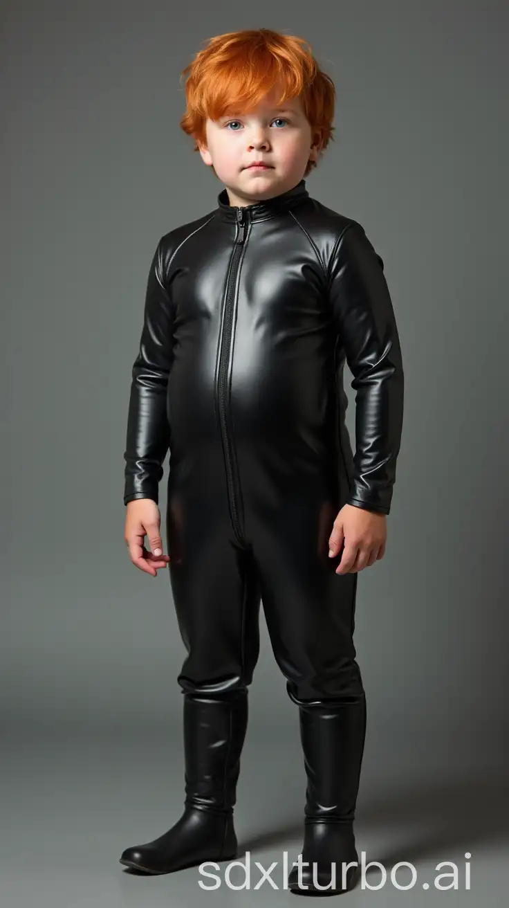 Portrait-of-a-12YearOld-British-Boy-in-a-Full-Rubber-Suit