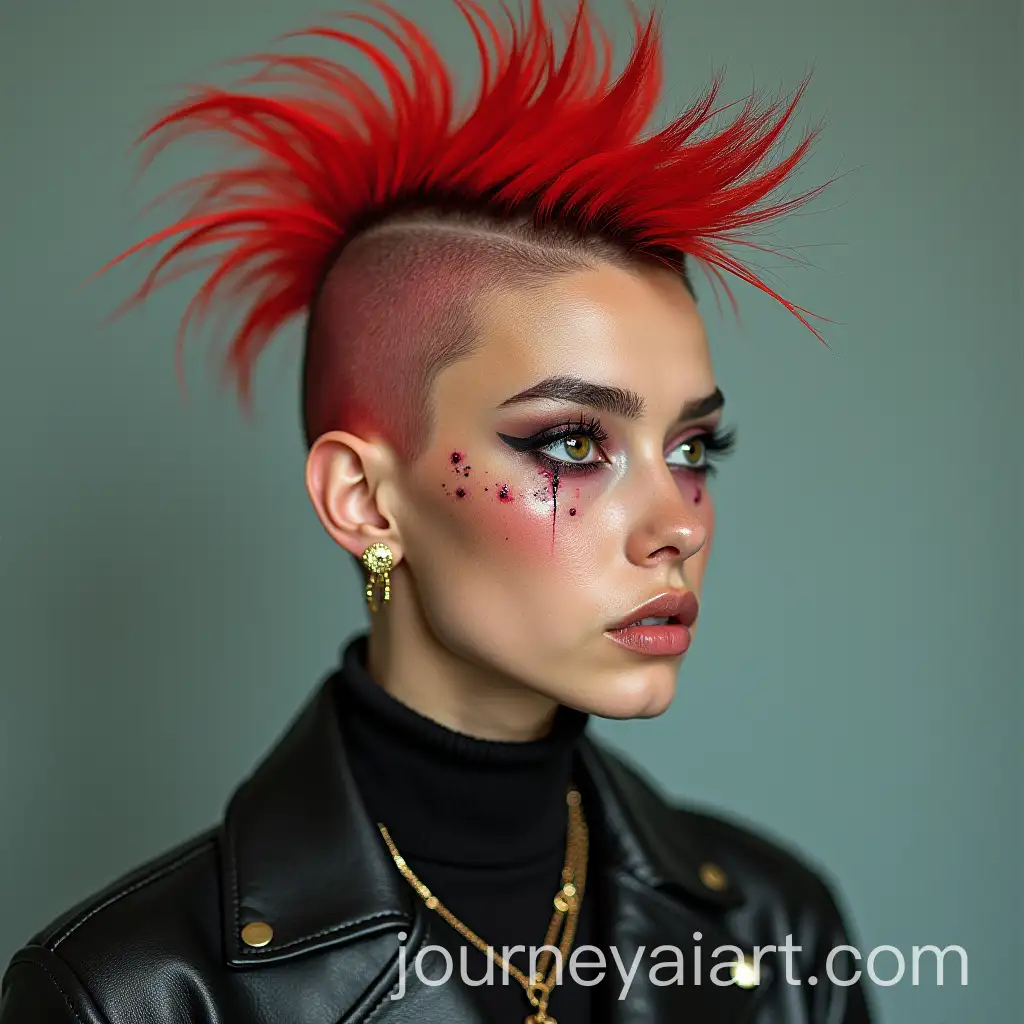 Punk-Girl-with-Mohican-Hairstyle-in-Bold-Fashion-Style