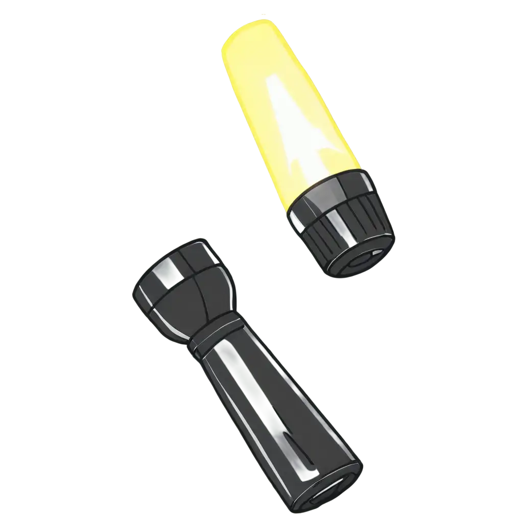 Illuminate-Your-Content-with-a-HighQuality-Flashlight-Cartoon-PNG-Illustration